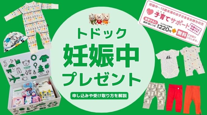 【トドックの妊娠中プレゼント】申し込みと受け取り方を徹底解説！