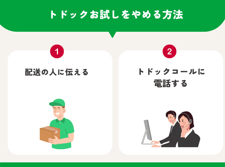 トドックお試しをやめる方法