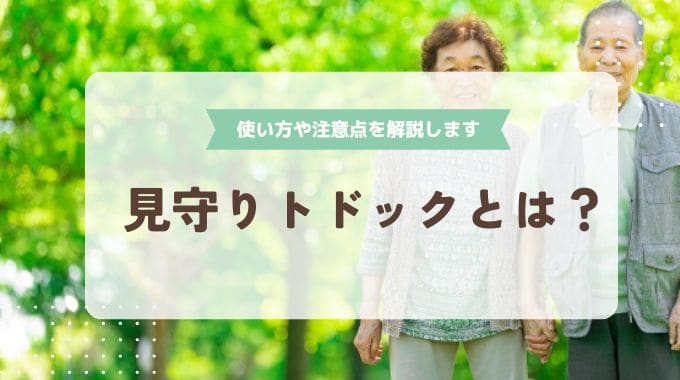 見守りトドックとは？使い方や料金、注意点、実際に使った感想(口コミ)も紹介｜代理注文との違いも解説